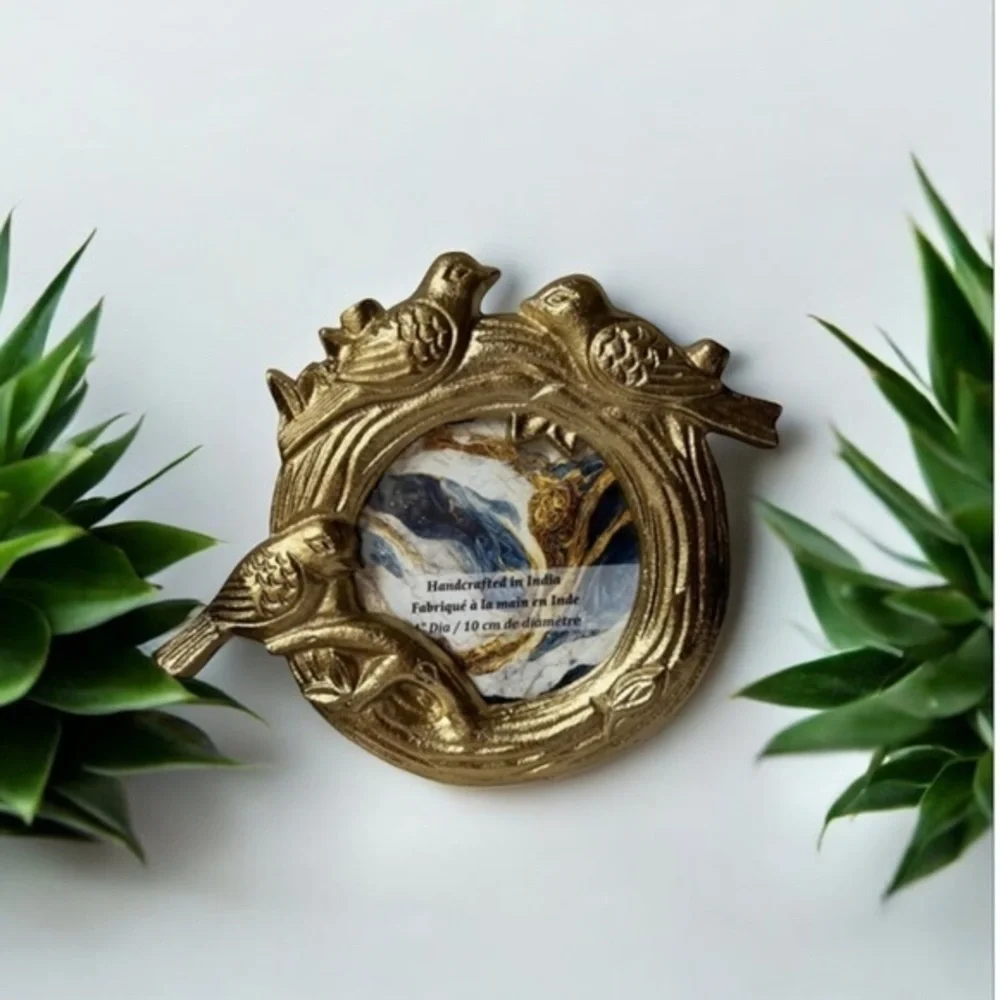 Handcrafted in India gold metal